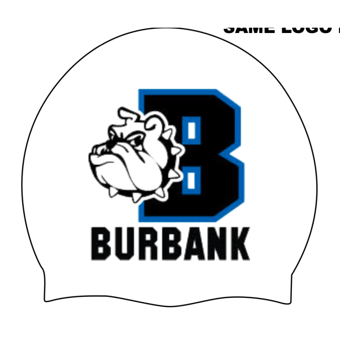 Burbank High School Swim silicone swim cap